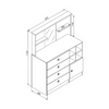 Commode Cr40102 4 Drawers With 1 Door  116*89*38Cm White  (Limited 3 Months Warranty)