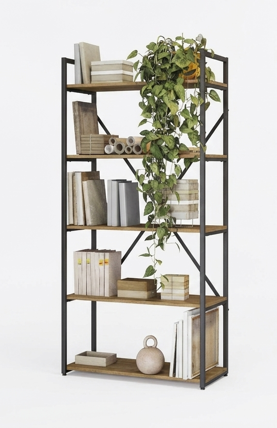 Bookcase Li006-Frprf 4 Shelves  152*72*33Cm  (Limited 3 Months Warranty)