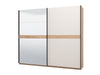 Wardrobe Modena 2 Sliding Doors  245*62*217.5Cm White (Limited 3 Months Warranty)