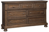 DRESSER FLYNNTER B719-31 101.6CM*166.0CM*45.7CM MEDIUM BROWN ( 27719 )