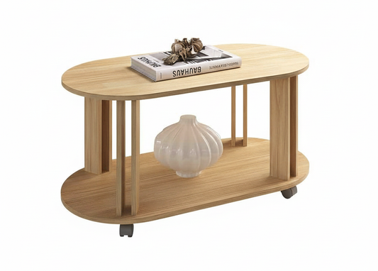 Coffee Table Mundi 4620 Oval Design  91*45*44Cm Natural  (Limited 3 Months Warranty)