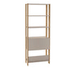 Bookcase Match 4234 4 Shelves  63*32*166Cm Off White / Oak  (Limited 3 Months Warranty)