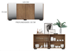 Buffet Mp3563 4 Doors With 2 Mirrors  74*123*32Cm Rustic/Natural  (Limited 3 Months Warranty)