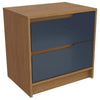 Night Stand R261-Cnazp 2 Drawers  Cinnamon/Dark Blue  (Limited 3 Months Warranty)