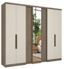 Wardrobe Selecto 5883 7 doors W250*H233*D55cm rustic/off white (limited 3 months warranty)