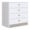 Commode Cr40100 4 Drawers  74.5*73*42.2Cm White/Smoked Lacca  (Limited 3 Months Warranty)