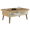 Coffee Table Lucca 4150 Retro Design  91*59*44.5Cm Oak/Off White  (Limited 3 Months Warranty)