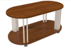 Coffee Table Mundi 4619 Oval Design  91*45*44Cm Cedar/Off White  (Limited 3 Months Warranty)