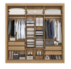 Wardrobe Ibiza 5809 3 Sliding Doors  with mirror 227*230*58 Cm Cappuccino / Menta  (Limited 3 Months Warranty)
