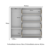 Commode 2895 1 Door With 4 Drawers  94*94.5*42.5Cm White (Limited 3 Months Warranty)