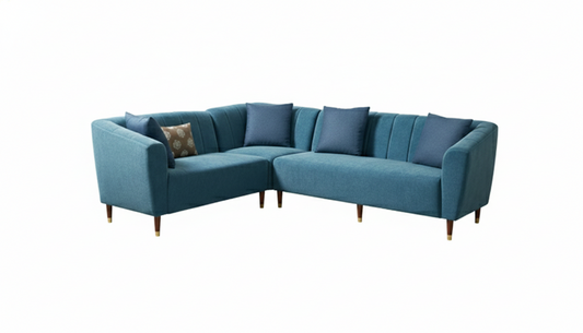Sofa Kaj Corner Sofa  Sky Blue  (Limited 3 Months Warranty)