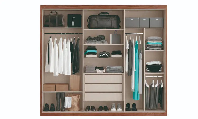 Wardrobe Valley Ref 1155 6 Doors With 2 Drawers 260*231*55Cm Fraijo/Titanium (Limited 3 Months Warranty)