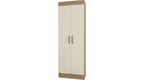 Cabinet Uruguay 0184R-355 2 Doors  H183*W62*D32Cm Canela/ Off White ( Limited 3 Months Warranty )