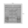 Wardrobe Mp4263 2 Sliding Doors With 4 Drawers  218*200*51Cm White / Lacca Smoke (Limited 3 Months Warranty)