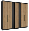 Wardrobe Selecto 5884 7 doors W250*H233*D55cm preto/cappuccino (limited 3 months warranty )