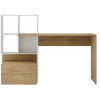 Office Table Mp6003.0001 With Drawer  106.2*149*48Cm Rustic / White  (Limited 3 Months Warranty)
