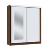 Wardrobe Valencia 2S Liding Doors White/Brown (Limited 3 Months Warranty)