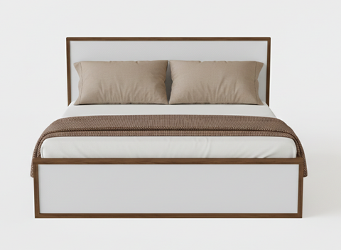 Beds Valencia King 180*200 White/Brown (Limited 3 Months Warranty)