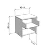 Night Stand Varadero With Drawer  42*33*42Cm Grey  (Limited 3 Months Warranty)