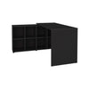 Office Table Nero 6079 8 Spacious Niches  140.3*130*75.4Cm Black (Limited 3 Months Warranty)