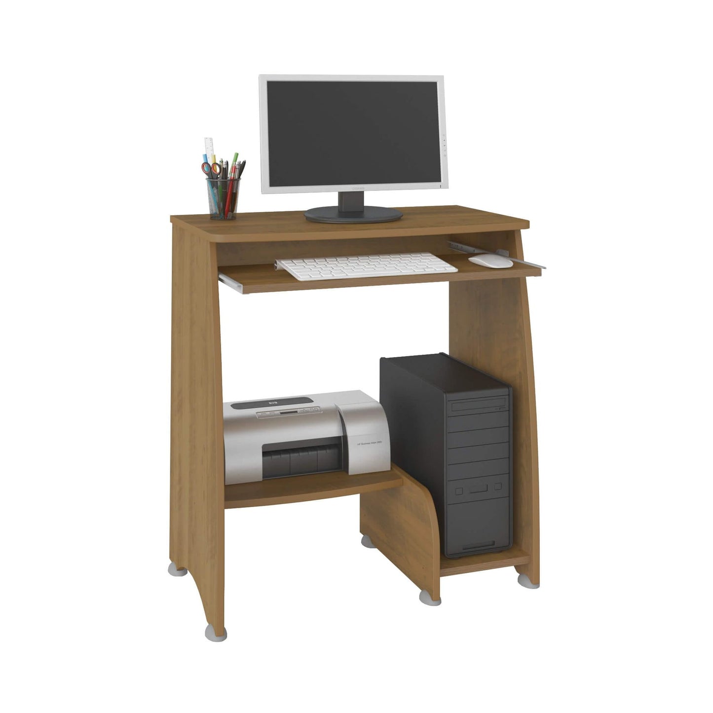 Office Table Pixel 3802 Computer Desk With Cpu Space And Keyboard Slides  69*40*74.5Cm Pine (Limited 3 Months Warranty)