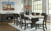 DINING SET WESTONFORT ( TABLE + 8 CHAIRS ) PACKAGE