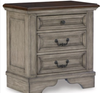 NIGHT STAND LODENBAY THREE DRAWERS B751-93W9 21.2CM*76.9CM*51.5CM ANTIQUE GRAY/BROWN