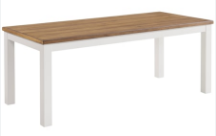 DINING TABLE WESTCONI RECTANGULAR D5168-25 76.2CM*199.8CM*89.9CM WHITE/BROWN