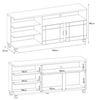 Tv Stand Rio De Janeiro  1190R-355 Rack- 66.5Cm*150.0Cm*38.0Cm Canelato Rustico/ Natura Brilho