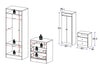 Wardrobe Mp4046 2 Doors With 2 Drawers As Gift  161.5*120*40Cm White (Limited 3 Months Warranty)