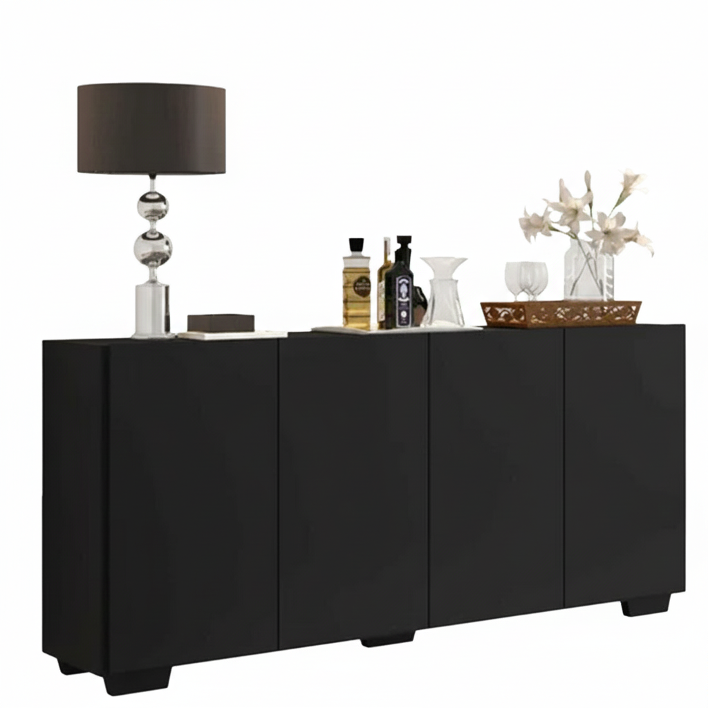 Buffet Mp3557 4 Doors  74*123*32Cm Black (Limited 3 Months Warranty)