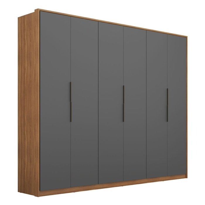 Wardrobe  Atrice D66010K/151 6 Doors 267*230*55cm Almond/Graphite  (Limited 3 Months Warranty )