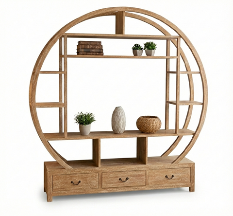 Living Tv Parabola Open Shelf 180X35X200 N-Wb