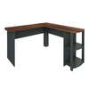 Office Table Luma 6121 Curved  135*135*74.8Cm Brown/Gray  (Limited 3 Months Warranty)