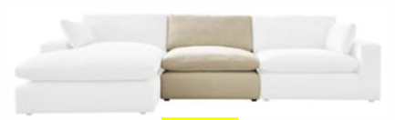 SOFA ELYZA ARMLESS CHAIR 1000646
