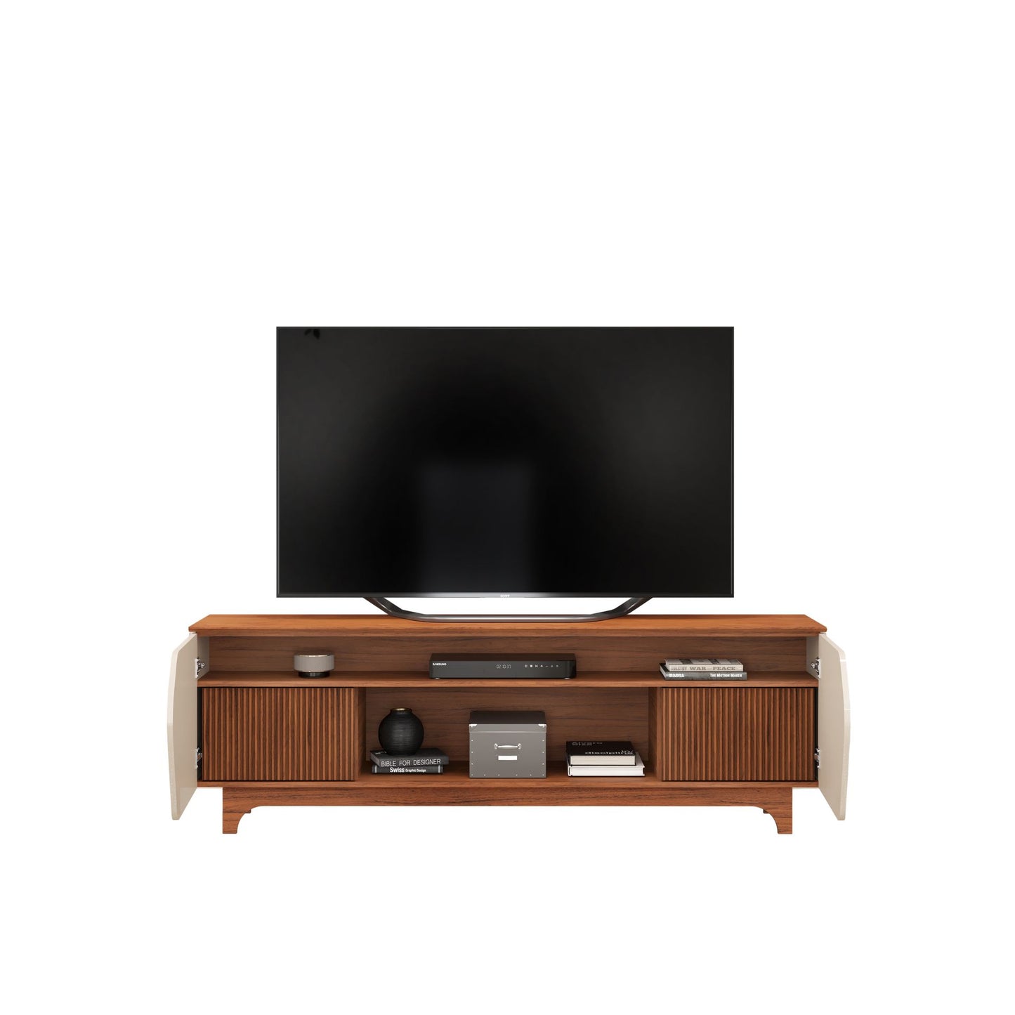 Tv Stand Helo 36243227 Up To 75  183*61*38.5Cm Off White/Freijo  (Limited 3 Months Warranty)