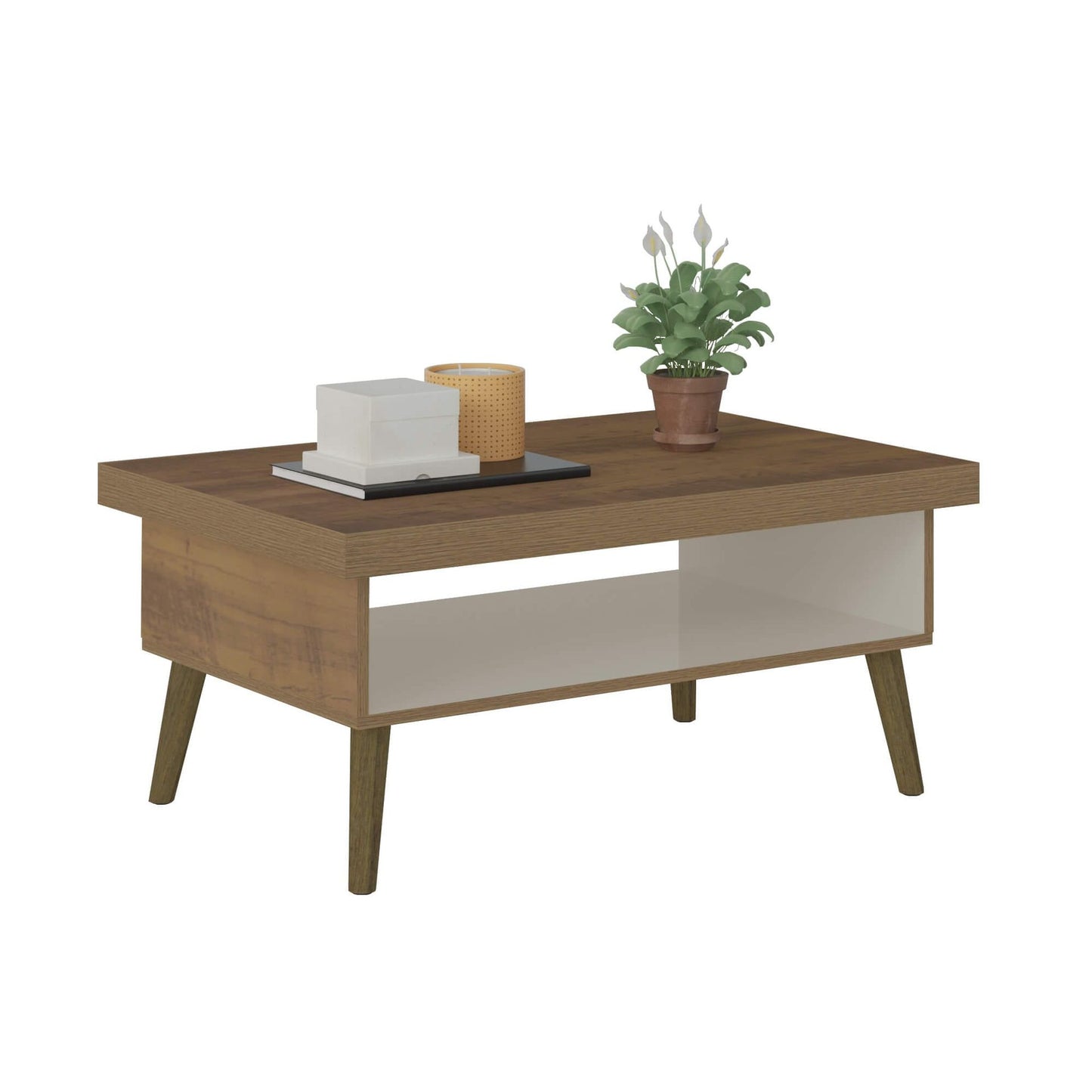 Coffee Table Lucca 3840 Retro Design  91*59*44.5Cm Pine/Off White  (Limited 3 Months Warranty)