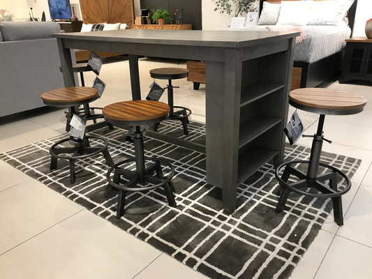 TABLE + 6 CHAIRS COMBO D388-13 D440-024 D388-024