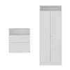 Wardrobe Mp4046 2 Doors With 2 Drawers As Gift  161.5*120*40Cm White (Limited 3 Months Warranty)