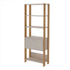 Bookcase Match 4234 4 Shelves  63*32*166Cm Off White / Oak  (Limited 3 Months Warranty)
