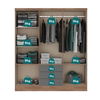 Wardrobe Troy Ref1151 6 Doors With 3 Drawers 180*206*46.5Cm Freijo/Titanium (limited 3 months warranty)