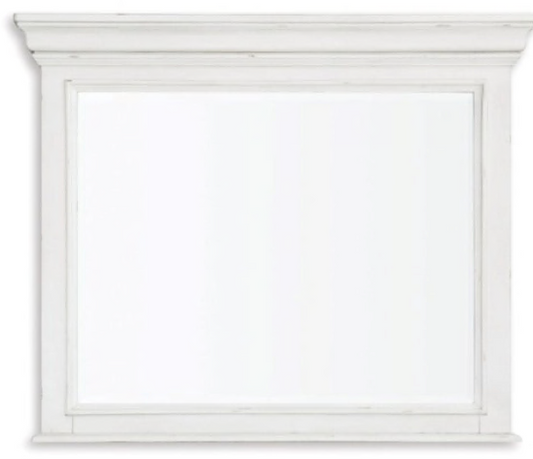 DRESSER KANWYN BEDROOM MIRROR B777-36 96.5CM*115.5CM*7.6CM WHITEWASH