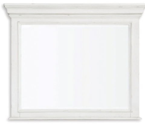 DRESSER KANWYN BEDROOM MIRROR B777-36 96.5CM*115.5CM*7.6CM WHITEWASH