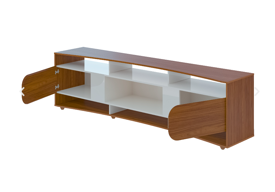 Tv Stand Elegance 4502 Up To 86 / 2 Doors Limited3 Months Warranty 220*44*61.5Cm Cedar/ Off White