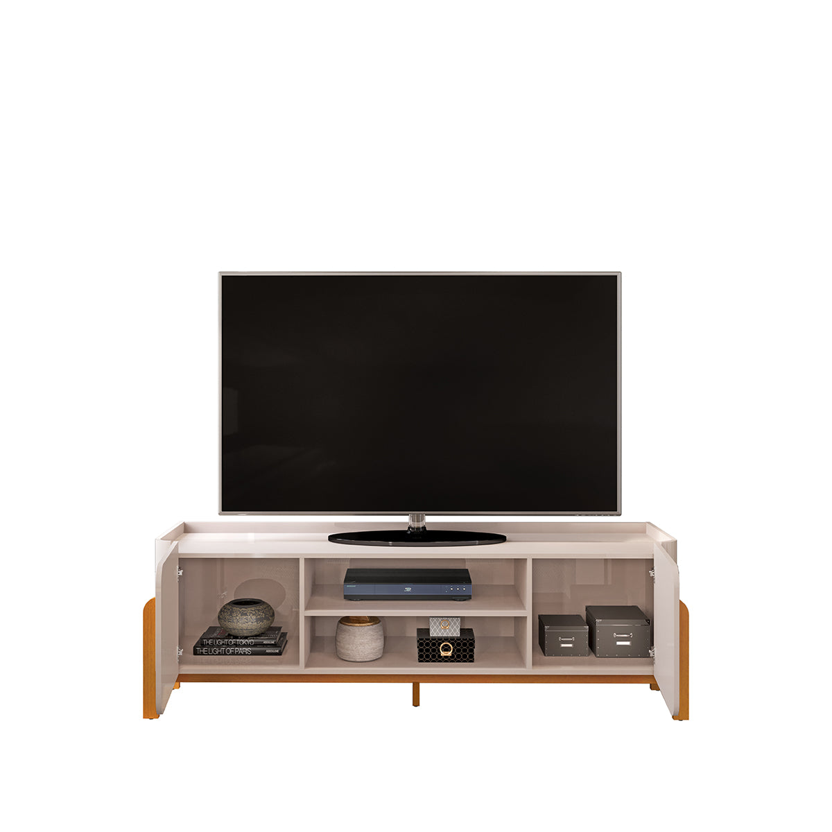 Tv Stand Cher 35790262  180*60.5*44.5Cm Off White  (Limited 3 Months Warranty)