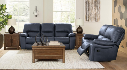 SOFA LEESWORTH LEATHER 43809 (3 PCS) PACKAGE