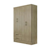 Wardrobe Ref 584 4 Doors With 2 Drawers 120*182*46.3Cm Noce (Limited 3 Months Warranty)