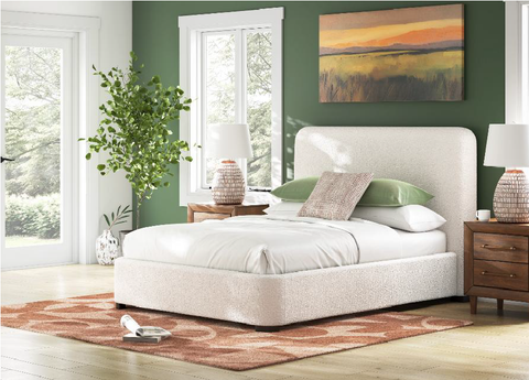 BED QUEEN UPH B W R SLATS WHITTGATE B401-81W1