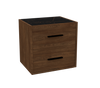 Nightstand Rome 2 Drawers Walnut (Limited 3 Months Warranty)