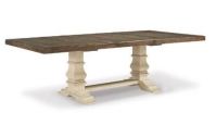 TABLE RECT DRM EXTENSION TABLE TOP BOLANBURG D647-55T 76.2CM*121.9CM*261.6CM TWO-TONE